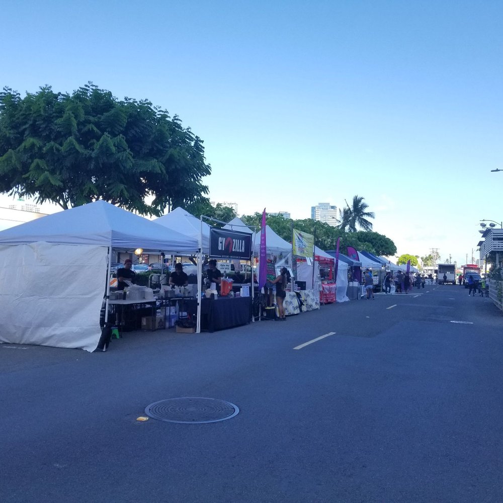 Setting up at 4:45pm