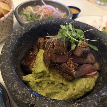 Chabella Miami - Steak topped guacamole!! If you've never tried this you are missing out - Mexican Near Me - Doral, Florida