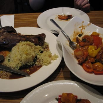 Banana Leaf - Lamb Shank and Mango Chili Prawns. DELICIOUS! - Malaysian Near Me - Vancouver, British Columbia