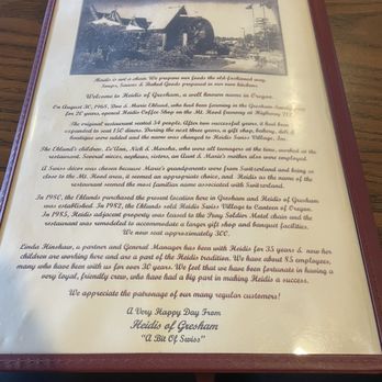 Heidi's Of Gresham - Menu story - American Near Me - Gresham, Oregon