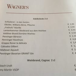 Altstadt Hotel Passau - Menü der Edelbrände