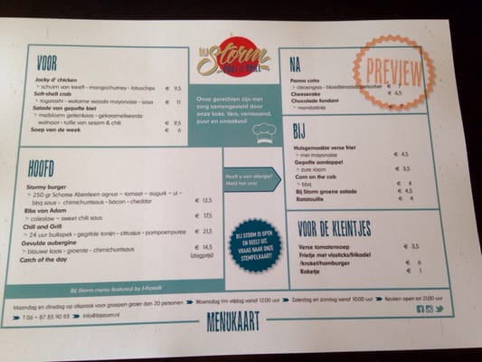 Menu photo 3 Bij Storm Amsterdam, NH