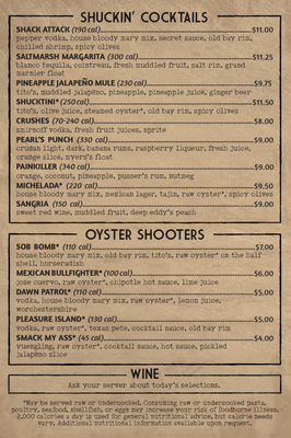 Menu photo 5 Shuckin' Shack Oyster Bar Jacksonville, NC