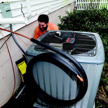 Artisan Home Services - Tech Installing New Amana Air Conditioner - Plumbing Near Me - Souderton, Pennsylvania Artisan Home Services - Tech Installing New Amana Air Conditioner - Plumbing Near Me - Souderton, Pennsylvania