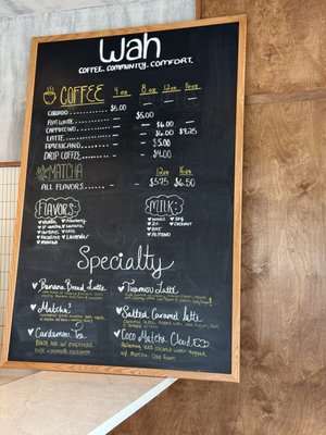 Menu photo 1 Wah Coffee Houston, TX