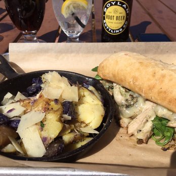 Fork & Fig - Chicken pesto sandwich with fingerling potatoes - Burgers Near Me - Albuquerque, New Mexico