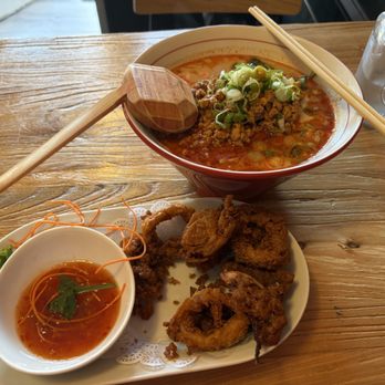 Takkii Ramen - Spicy Tantan Ramen + Karage Calamari - Ramen Near Me - Syosset, New York Takkii Ramen - Spicy Tantan Ramen + Karage Calamari - Ramen Near Me - Syosset, New York