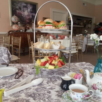 Spring Tea Garden - Lovely Afternoon Tea! Three Tiered Tea Tray - Tea Rooms Near Me - Fullerton, California
