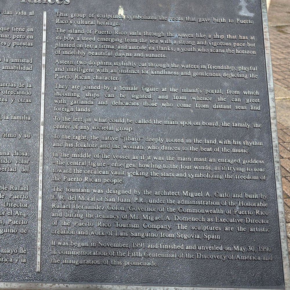 Fuente Raíces - About the Raíces sculpture - Landmarks & Historical Buildings Near Me - San Juan, Puerto Rico