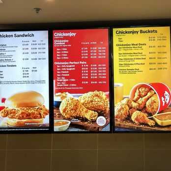 Jollibee - Menu left side (12/2023) - Chicken Shop Near Me - Artesia, California