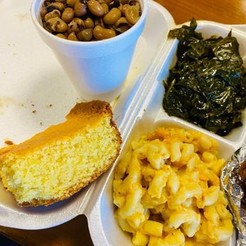 Shut Em Down Authentic Southern Restaurant - Corn bread, mac n cheese, black eyes peas and Fergie. Collards. - Southern Near Me - Jacksonville, Florida