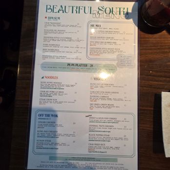 Beautiful South - Menu - Chinese Near Me - Charleston, South Carolina