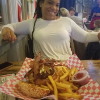 Bungalow Bar - Signature burger with garlic fries - American Near Me - Seaside, New York Bungalow Bar - Signature burger with garlic fries - American Near Me - Seaside, New York
