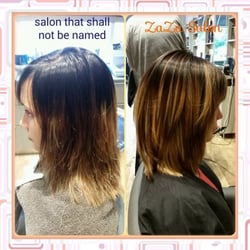 Salon Bennett - LEFT: The anonymous salon did that to me hair a week before ZaZa saved me!!!