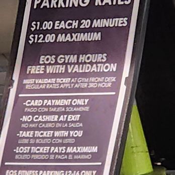 EōS Fitness - Parking Garage info..... take ticket w you so EoS can VALIDATE IT!!!! - Gyms Near Me - Santa Ana, California EōS Fitness - Parking Garage info..... take ticket w you so EoS can VALIDATE IT!!!! - Gyms Near Me - Santa Ana, California