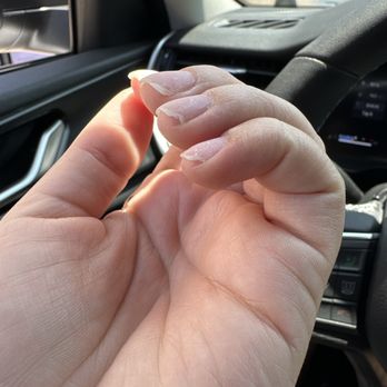 Creative Nails & Spa - They left me like this and said if someone finishes gel i would have to pay not even worried about how upset i was - Nail Salons Near Me - West Covina, California