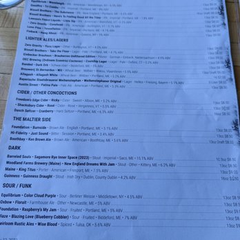 The King's Head - Beer menu, would have preferred 16oz for this price - American Near Me - Portland, Maine The King's Head - Beer menu, would have preferred 16oz for this price - American Near Me - Portland, Maine