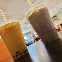 Mango and Taro boba