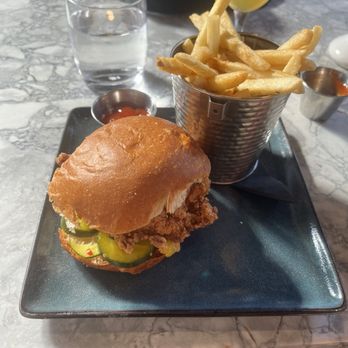 Whiskey Kitchen - Fried Chicken Sandwich and fries - Southern Near Me - Raleigh, North Carolina Whiskey Kitchen - Fried Chicken Sandwich and fries - Southern Near Me - Raleigh, North Carolina