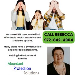 Abundant Protection Solutions - When you lose Medicaid you get a Special Enrollment Period to pick up insurance through the Marketplace. I can help you enroll in a plan!