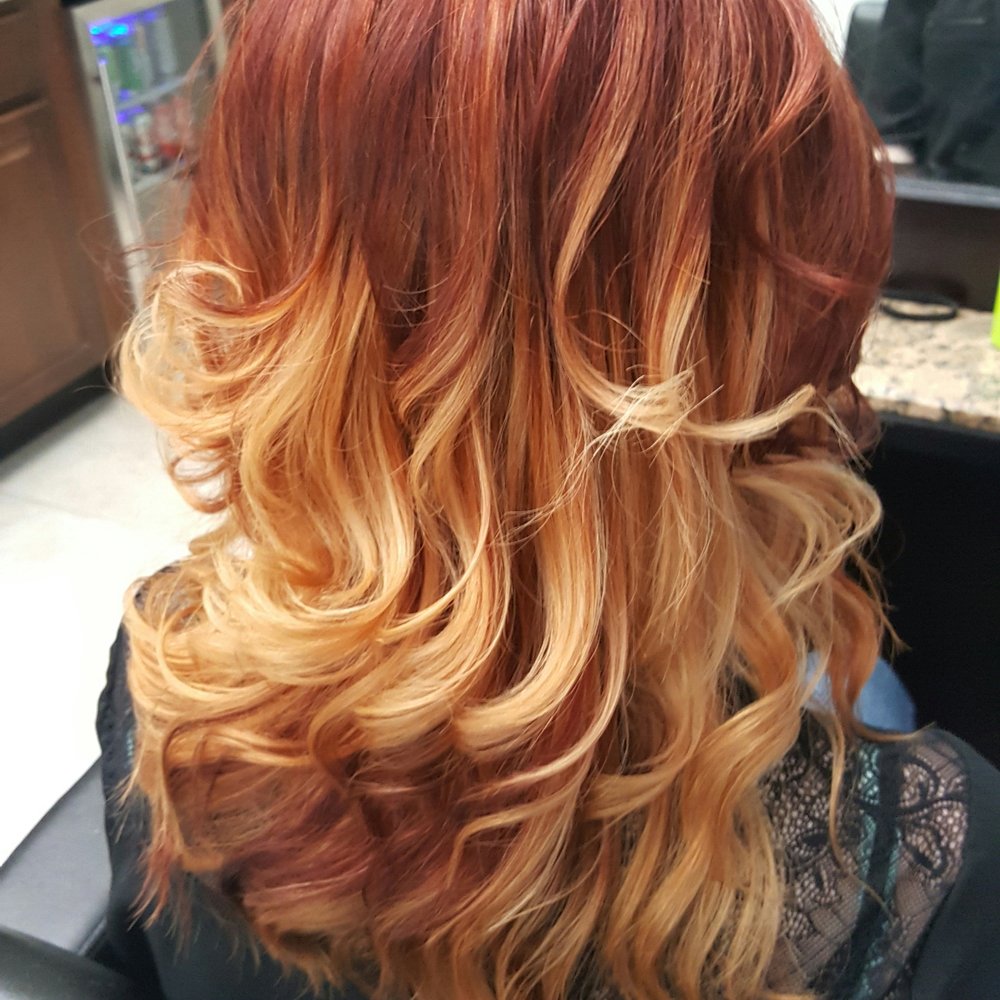 Salon Tii Gavo - After: fun red and blonde ombre! - Hair Stylists Near Me - Kent, Washington Salon Tii Gavo - After: fun red and blonde ombre! - Hair Stylists Near Me - Kent, Washington