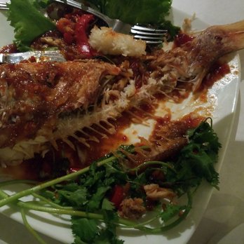SriPraPhai Thai Restaurant - Huge red snapper(What s left from it,lol) ,worth the price, really yummy!! - Thai Near Me - Williston Park, New York SriPraPhai Thai Restaurant - Huge red snapper(What s left from it,lol) ,worth the price, really yummy!! - Thai Near Me - Williston Park, New York