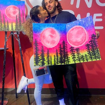 Pinot's Palette - Happy anniversary, to the moon and back! - Paint & Sip Near Me - Pasadena, California