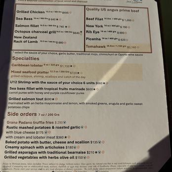 Sea & Stones - Menu 3/15/2024 - Steakhouses Near Me - Cancún, ROO Sea & Stones - Menu 3/15/2024 - Steakhouses Near Me - Cancún, ROO