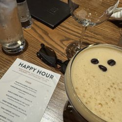 The Keg Steakhouse + Bar - Windsor Riverside - Espresso Martini along with the happy hour menu