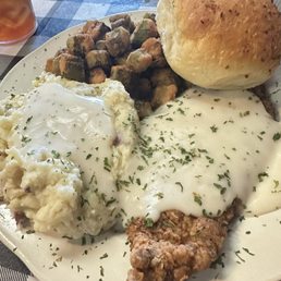 Chicken fried steak and gravy Chicken fried steak and gravy