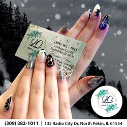 LC Nails - When winter meets elegance--our stunning black nails are the perfect way to add some bold beauty to the cold season!
