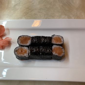 Nagoya Japanese Restaurant - Salmon sushi. Seemed small for $5 but it was really fresh. - Japanese Near Me - Madison, Mississippi