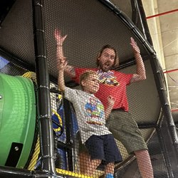 Route 7 Karting & Entertainment - Husband and son having fun in Ballistic play area