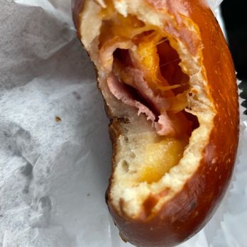 DJ’s Bakery - Pretzel with ham and cheese - Donuts Near Me - Ann Arbor, Michigan