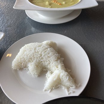 Bangkok Bistro - Loving the dolphin shaped rice! Yellow curry - Thai Near Me - Georgetown, Delaware