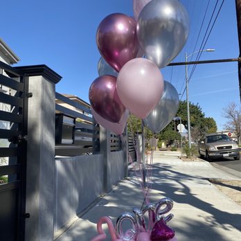 Happy Balloon - Balloon bouquet for a one year old little girl! - Balloon Services Near Me
