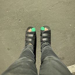 My special shoes and my bandaged toes! My special shoes and my bandaged toes!