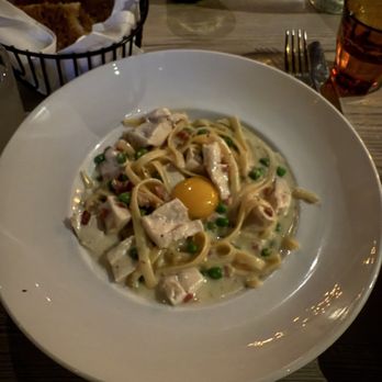 Barbusa - Carbonara with chicken. - Italian Near Me - San Diego, California Barbusa - Carbonara with chicken. - Italian Near Me - San Diego, California