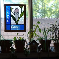 Handcrafted Stained Glass - Custom wedding gift