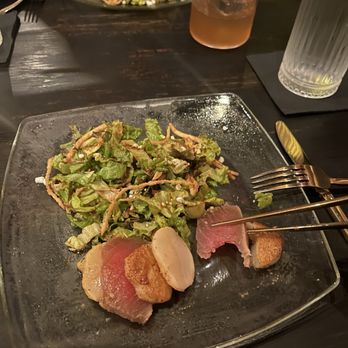 Pachinko - Asian inspired salad, smoked salmon, and scallops. - Japanese Near Me - Oklahoma City, Oklahoma Pachinko - Asian inspired salad, smoked salmon, and scallops. - Japanese Near Me - Oklahoma City, Oklahoma