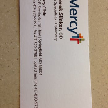 Mercy Clinic Eye Specialists - Business Card - Eyewear & Opticians Near Me - Springfield, Missouri Mercy Clinic Eye Specialists - Business Card - Eyewear & Opticians Near Me - Springfield, Missouri