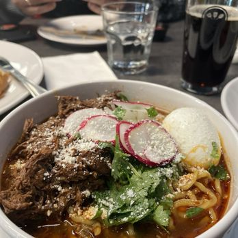 Galley On The Levee - a bowl of beef and noodles - Food Court Near Me - Newport, Kentucky