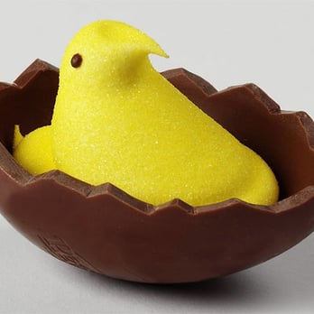 Just Born - a chocolate egg with a yellow peep in it - Chocolatiers & Shops Near Me - Bethlehem, Pennsylvania Just Born - a chocolate egg with a yellow peep in it - Chocolatiers & Shops Near Me - Bethlehem, Pennsylvania