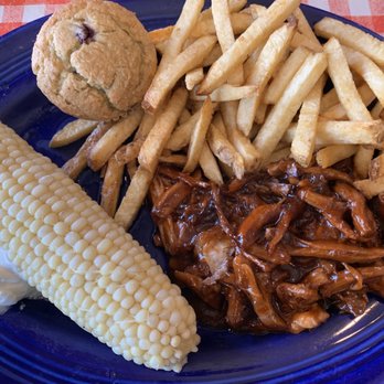 Jake's Roadhouse - Pulled Pork w/ French Fries and Corn on the Cob - Barbeque Near Me - Monrovia, California Jake's Roadhouse - Pulled Pork w/ French Fries and Corn on the Cob - Barbeque Near Me - Monrovia, California