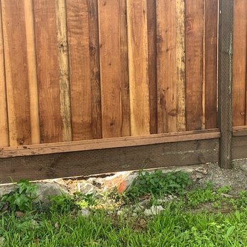 LifeScaping Fences - Finished product. Pic. 1 Holes under fence. - Fences & Gates Near Me - Sacramento, California