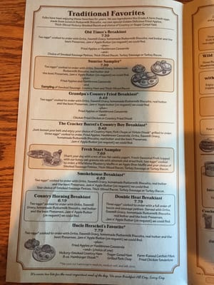 Menu photo 7 Cracker Barrel Old Country Store Columbia, SC Menu photo 7 Cracker Barrel Old Country Store Columbia, SC