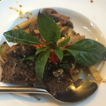 Jinda Thai Restaurant - Fried Catfish in spicy basil and peppercorn - Thai Near Me - Abbotsford, VIC