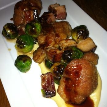Barley Swine - Sweetbreads with Brussels sprouts and bacon - New American Near Me - Austin, Texas Barley Swine - Sweetbreads with Brussels sprouts and bacon - New American Near Me - Austin, Texas