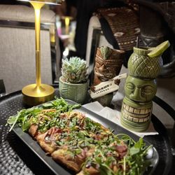 Sound by the Sea - Food: Prosciutto Flatbread. Drinks: Tropical Princess
