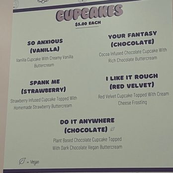 Kinky’s Dessert Bar - Cupcake menu! - Desserts Near Me - New York, New York Kinky’s Dessert Bar - Cupcake menu! - Desserts Near Me - New York, New York